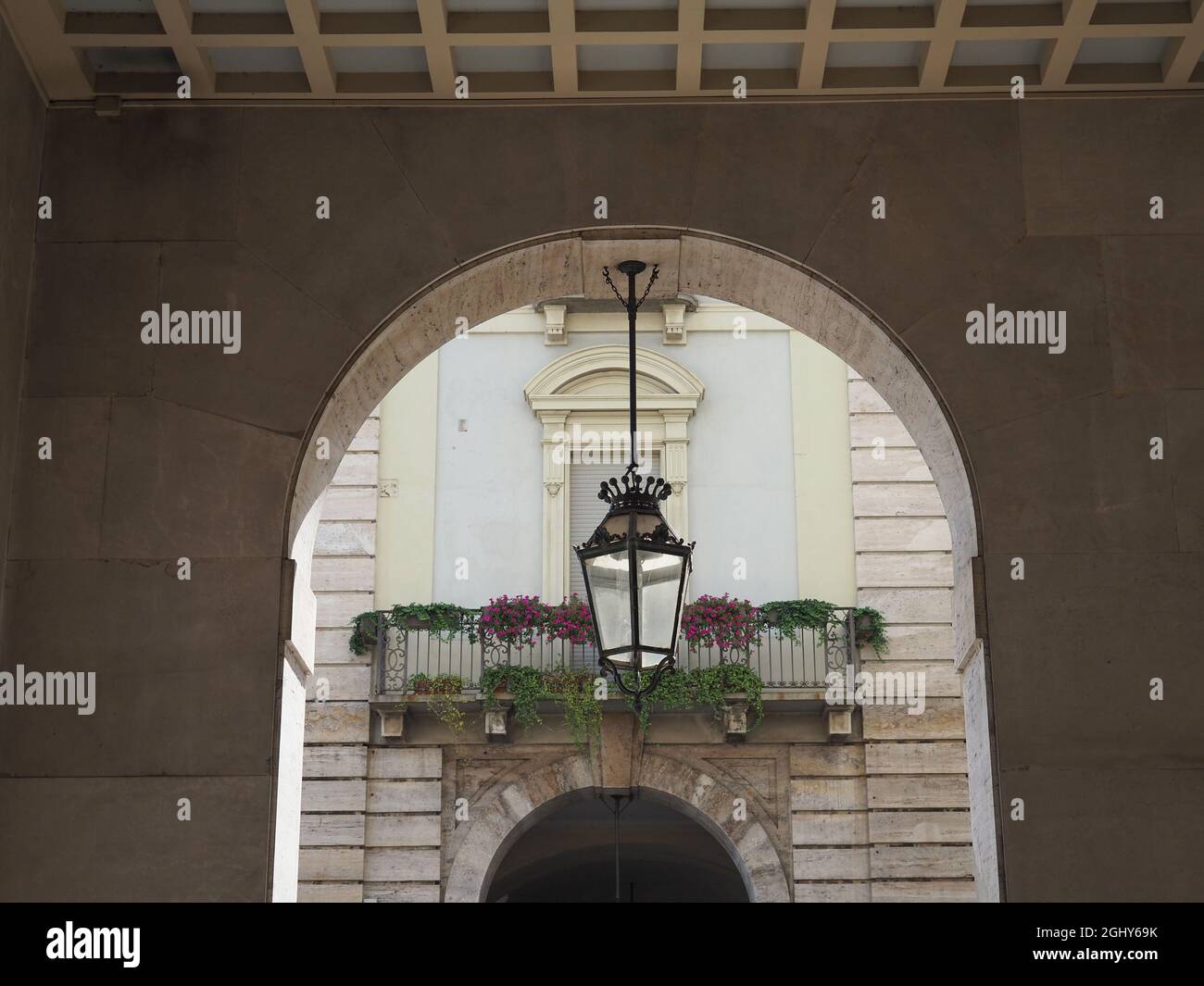 Via Roma street architecture in Turin, Italy Stock Photo - Alamy