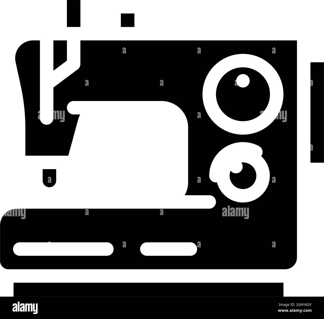 sewing occupation glyph icon vector illustration Stock Vector Image ...