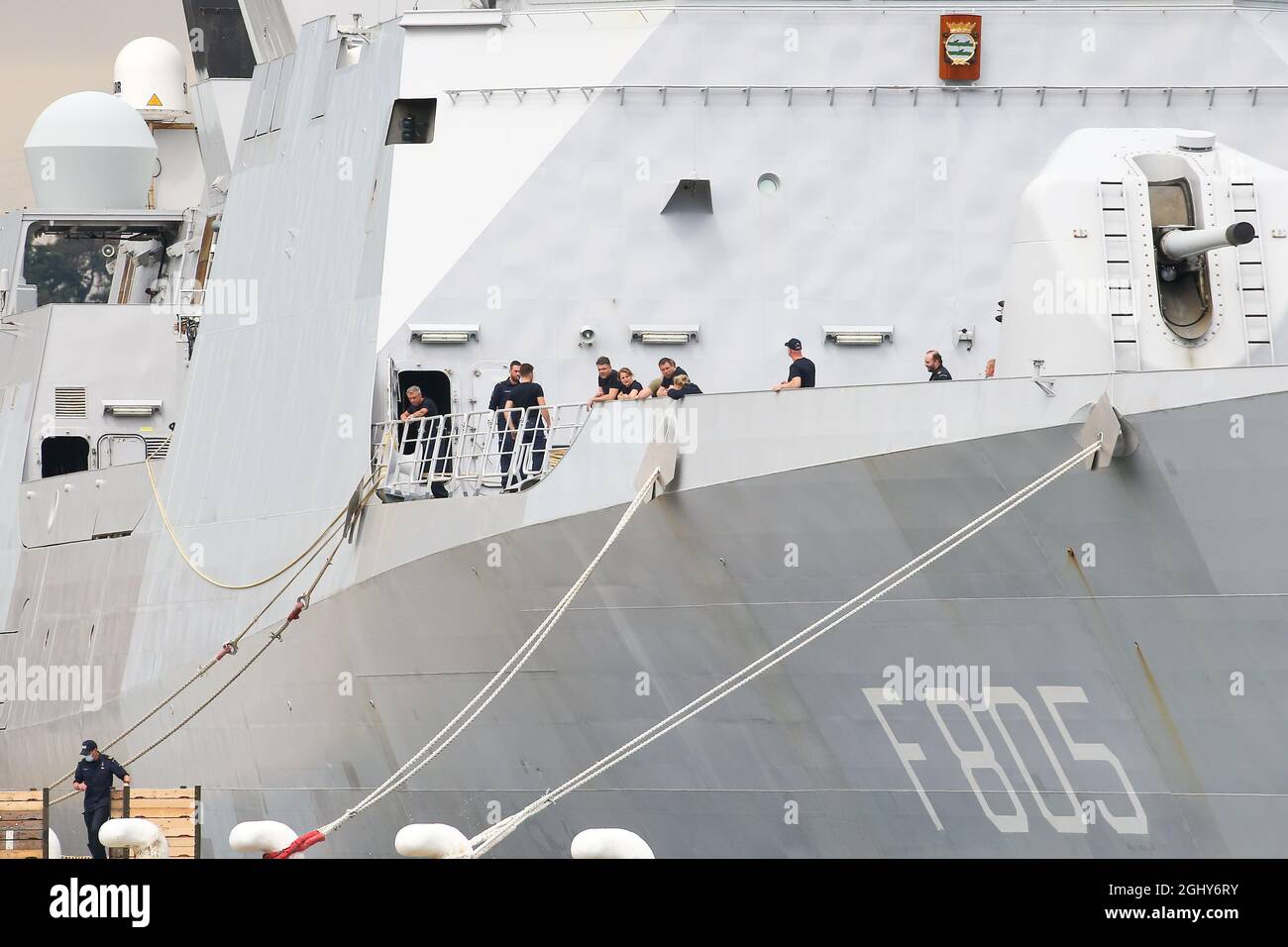 Kanagawa, Japan. 07th Sep, 2021. A frigate of the Royal Netherlands Navy. HNLMS Evertsen (F805), the fourth ship of the De Zeven Provinschen class frigates, called at Yokosuka Air Base, Japan, from 5 September 2021 to 7 September 2021. on September 7, 2021 in Tokyo, Japan. (Photo by Kazuki Oishi/Sipa USA) Credit: Sipa USA/Alamy Live News Stock Photo