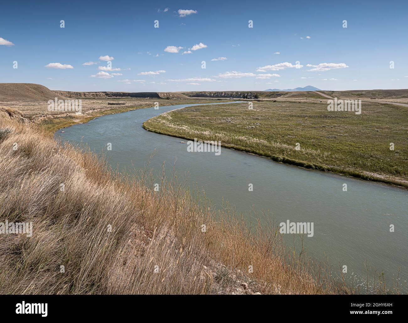 Distant view of the Milk River and Sweet Grass Hills in Alberta, Canada Stock Photo Alamy