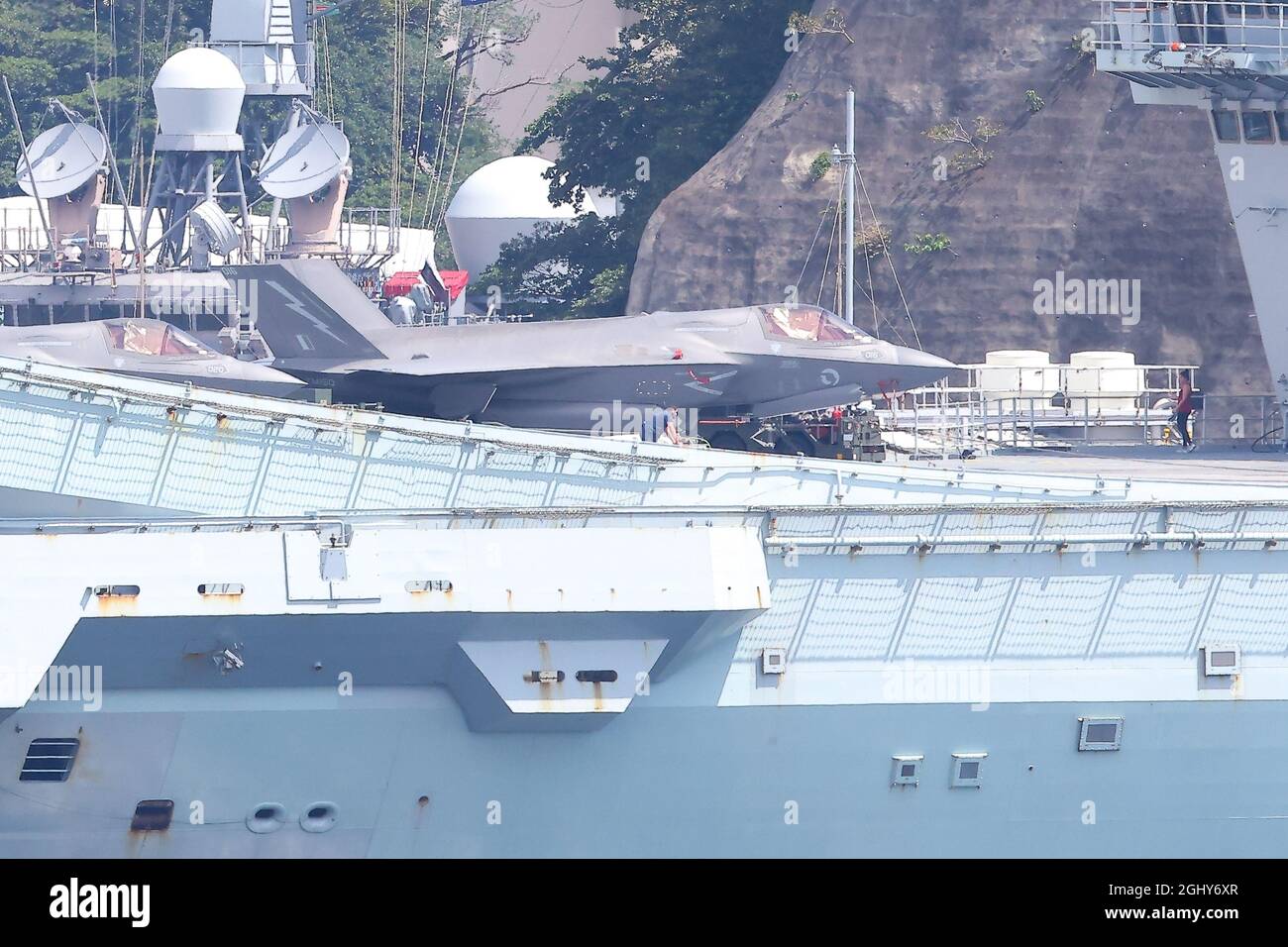 Kanagawa, Japan. 07th Sep, 2021. The first of the Royal Navy's Queen Elizabeth (RFA Tidespring: A136) class aircraft carriers, she made a port call at the U.S. Navy's Yokosuka Station in Japan from September 4, 2021 to September 8, 2021. on September 7, 2021 in Tokyo, Japan. (Photo by Kazuki Oishi/Sipa USA) Credit: Sipa USA/Alamy Live News Stock Photo
