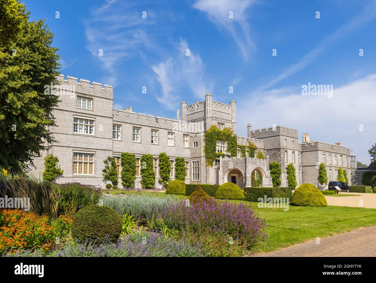 Front view of West Dean College of Arts and Conservation in West Dean ...