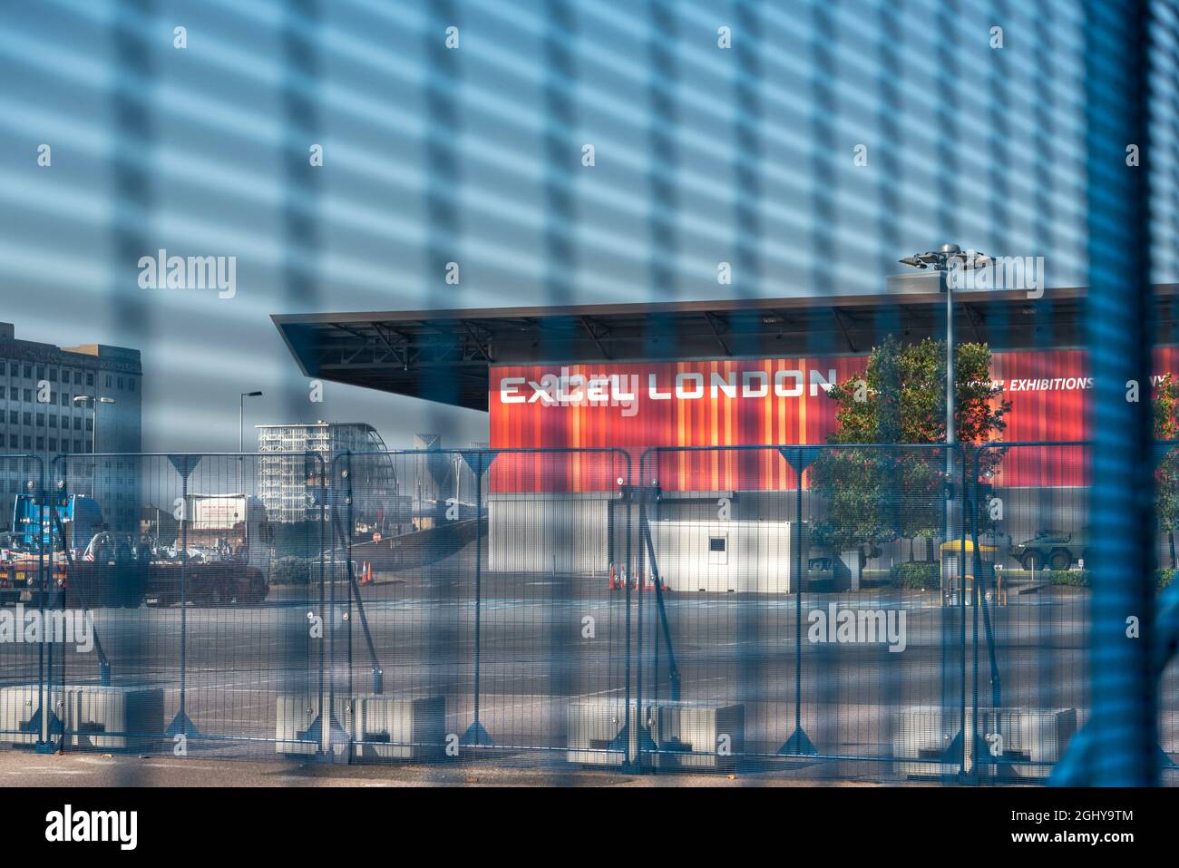 London, UK. 07th Sep, 2021. View of the ExCeL London where the DSEI (Defence and Security Equipment International) will be held from the 14-17th September. Credit: SOPA Images Limited/Alamy Live News Stock Photo