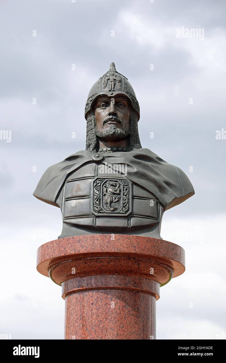 Bust of Alexander Nevsky at Bender Fortress Stock Photo