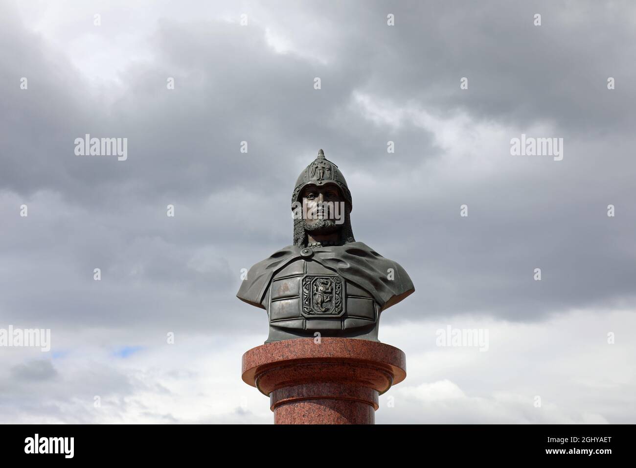 Bust of Alexander Nevsky at Bender Fortress Stock Photo