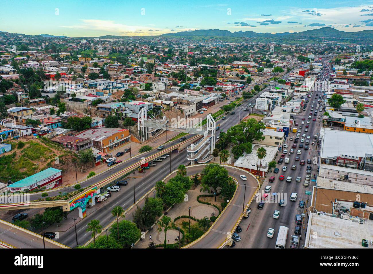 Neighborhoods in Nogales, Sonora, Mexico. Heroica Nogales border city