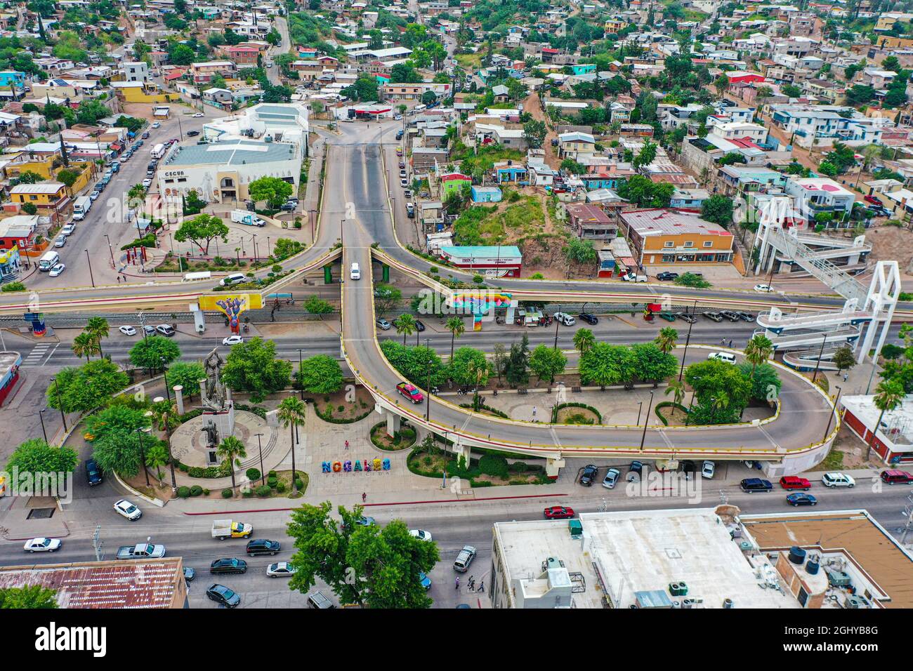 Neighborhoods in Nogales, Sonora, Mexico. Heroica Nogales border city