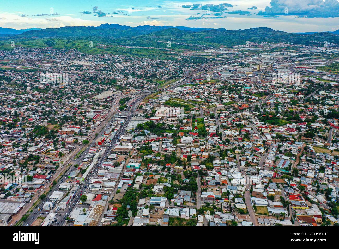 Neighborhoods in Nogales, Sonora, Mexico. Heroica Nogales border city