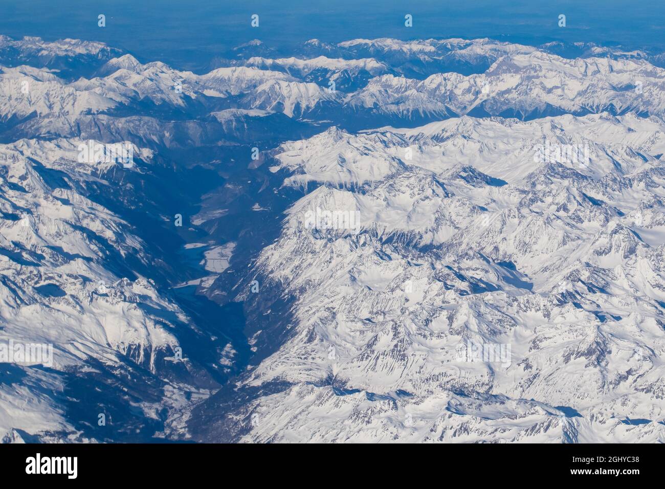 aerial view of snowy mountains, panorama Stock Photo - Alamy