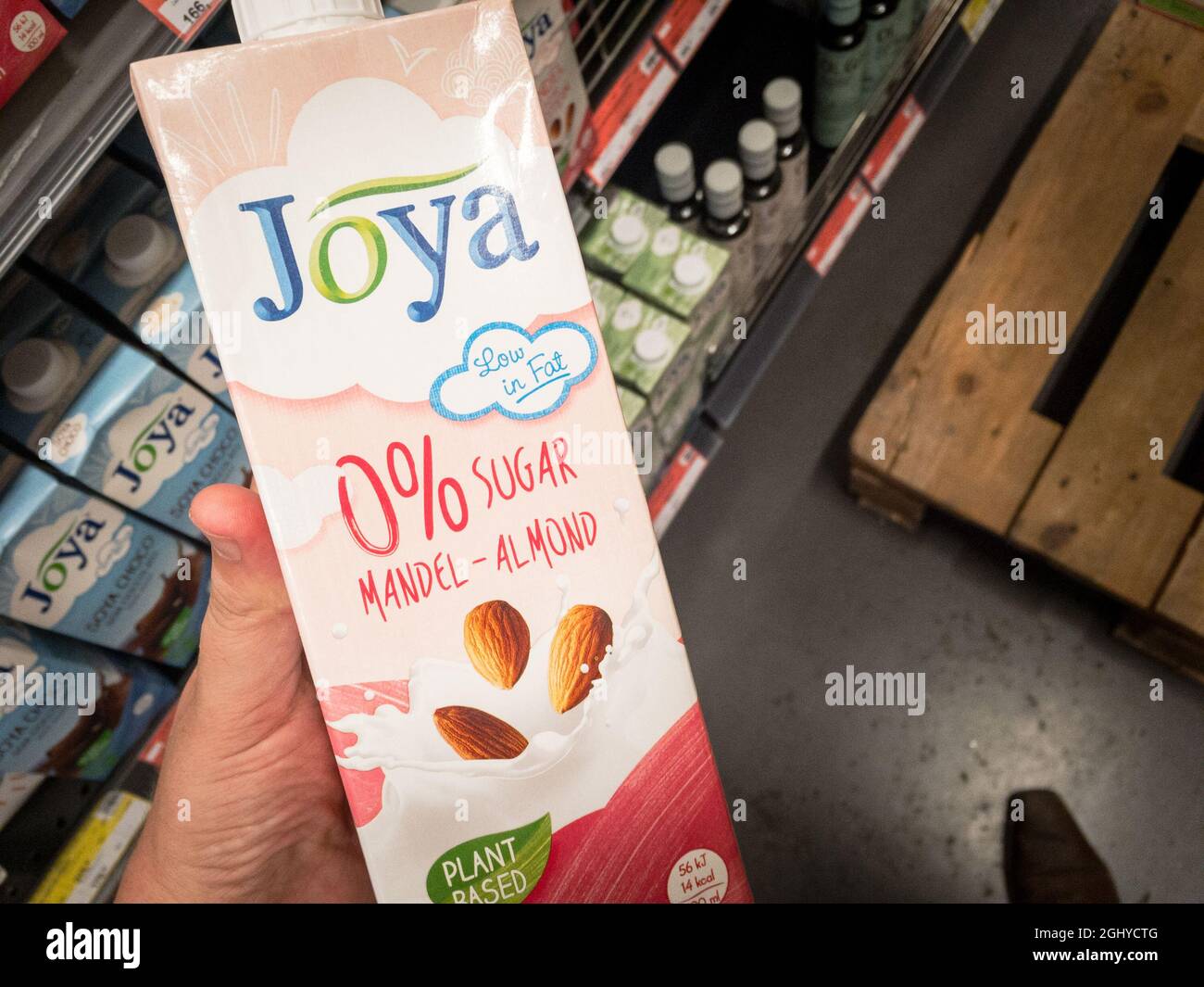 Picture of a almond milk carton bottle with the logo of Joya for sale
