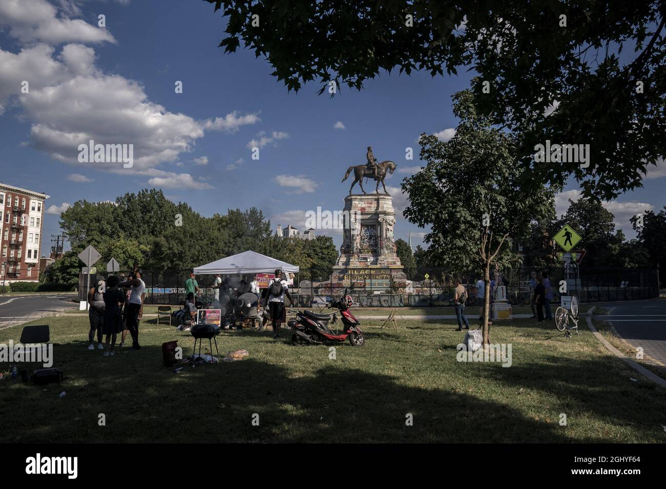 Richmond, United States. 07th Sep, 2021. Robert E. Lee Statue is seen