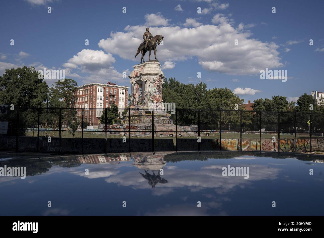 Richmond, United States. 07th Sep, 2021. Robert E. Lee Statue is seen