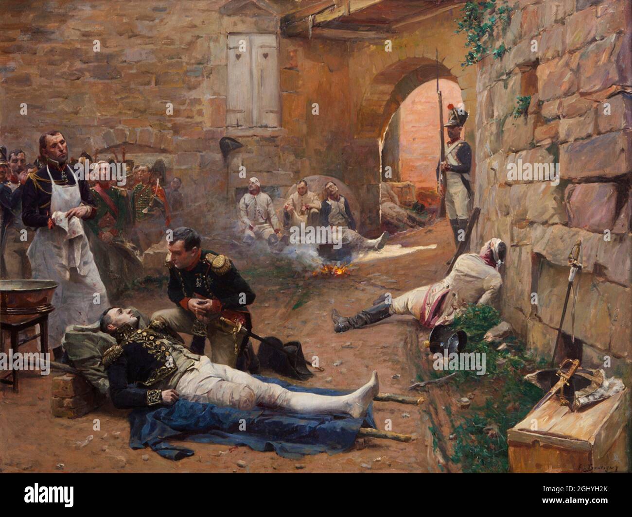 Death in the battle of aspern essling hi-res stock