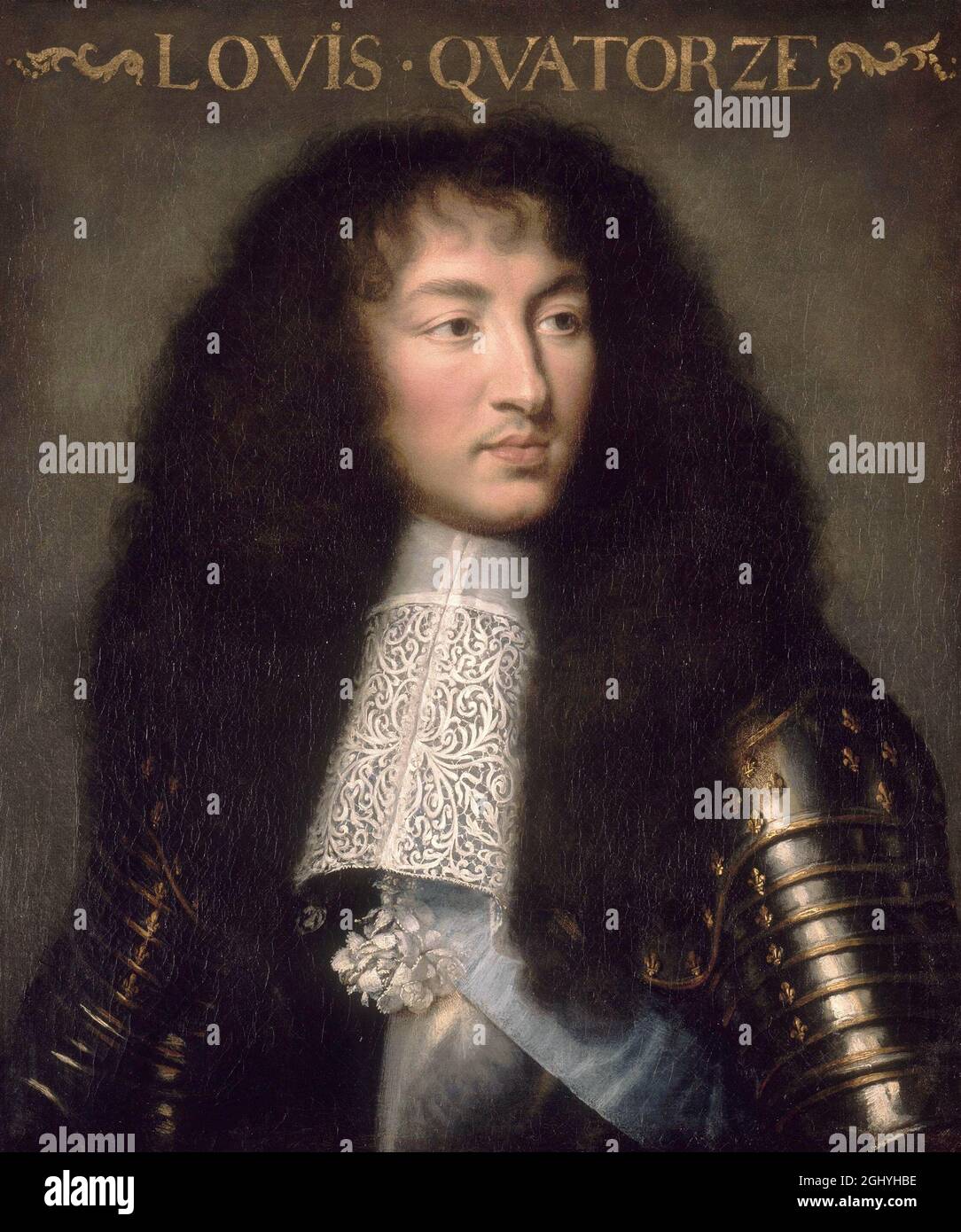 A portrait of King Louis XIV, the Sun King Stock Photo