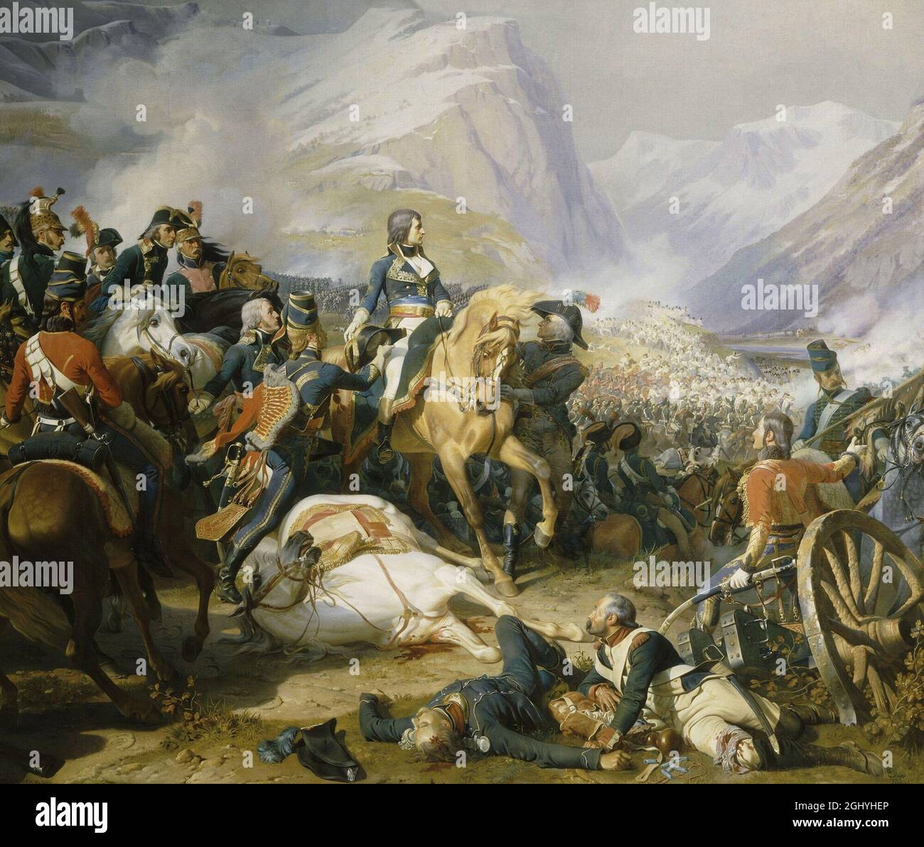 Naploeon in the Battle of Rivoli in 1797 Stock Photo