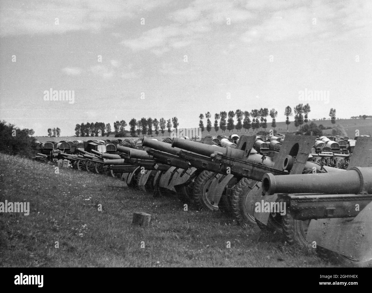 Russian guns and vehicles captured by the German Army during the invasion of the USSR, Operation Barbarossa Stock Photo