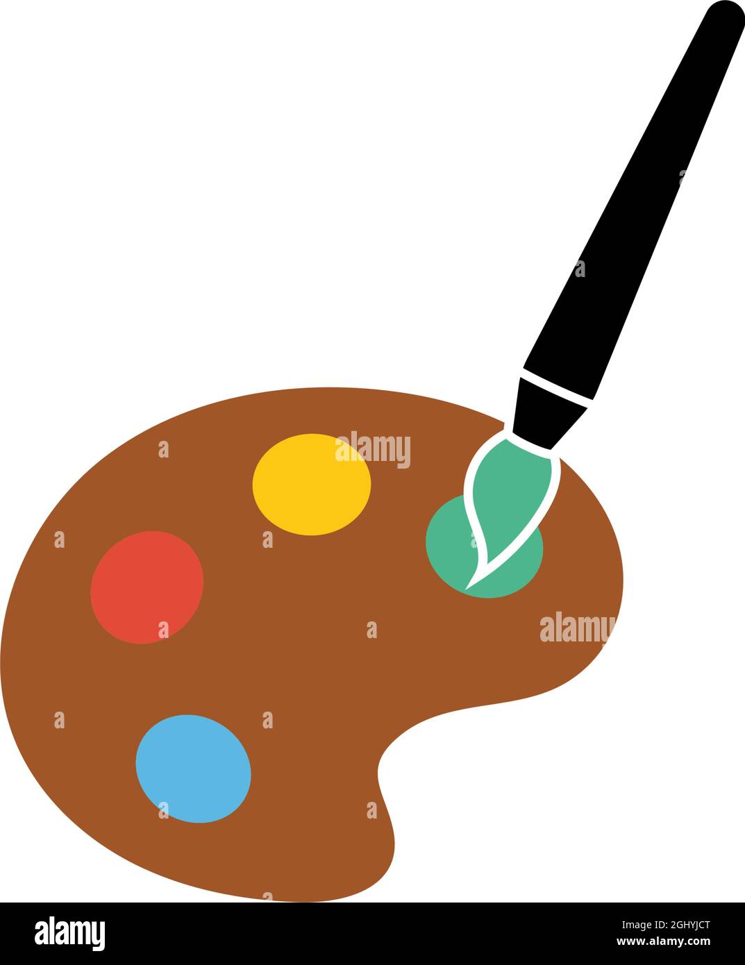 Painting palette icon design template isolated illustration Stock