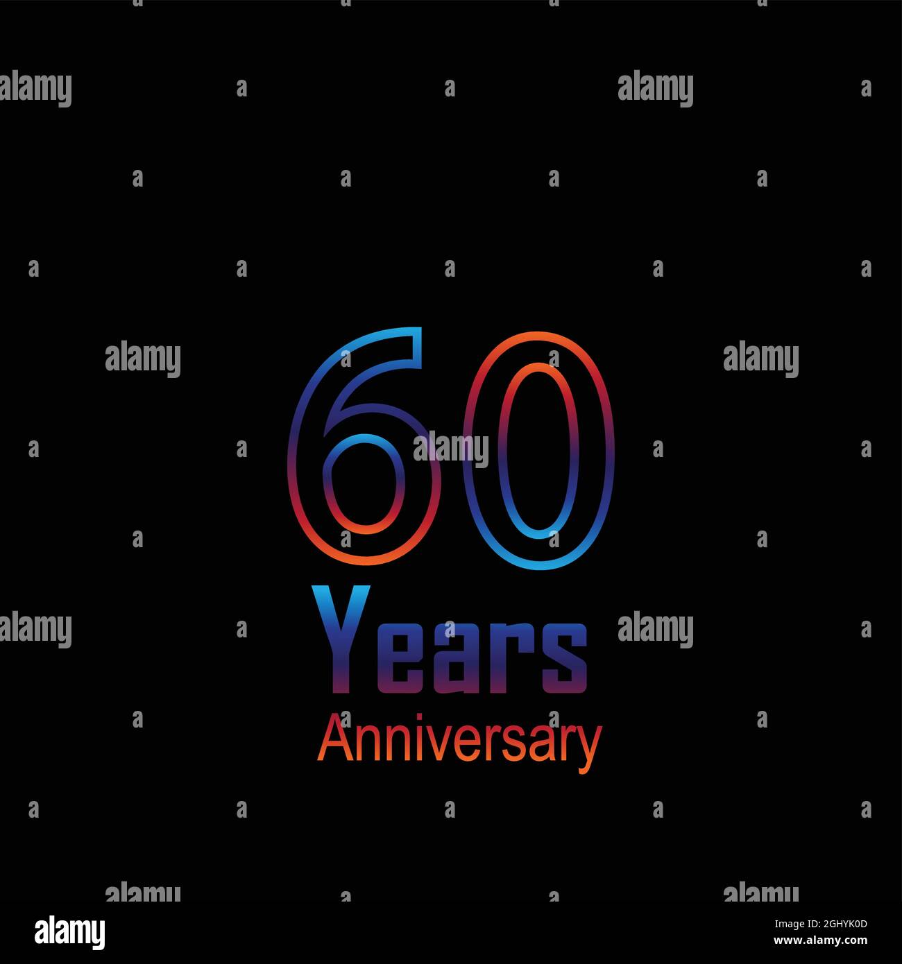 Template logo 60 years anniversary hi-res stock photography and images ...