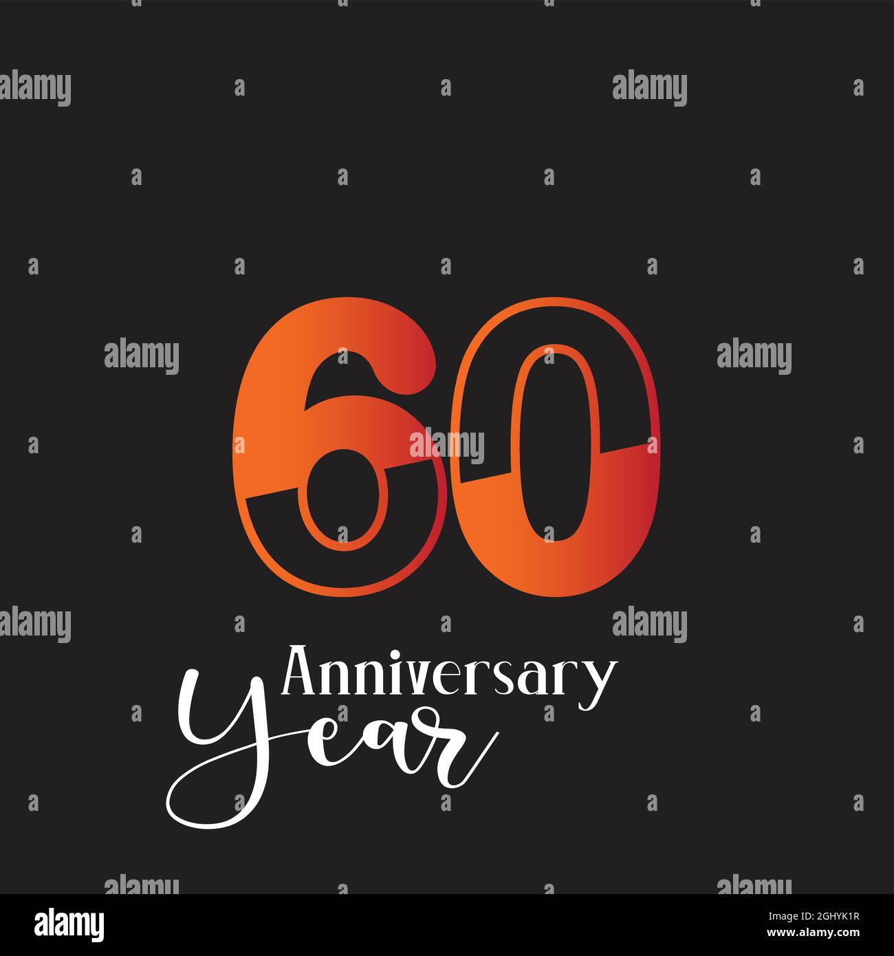 Template logo 60 years anniversary hi-res stock photography and images ...