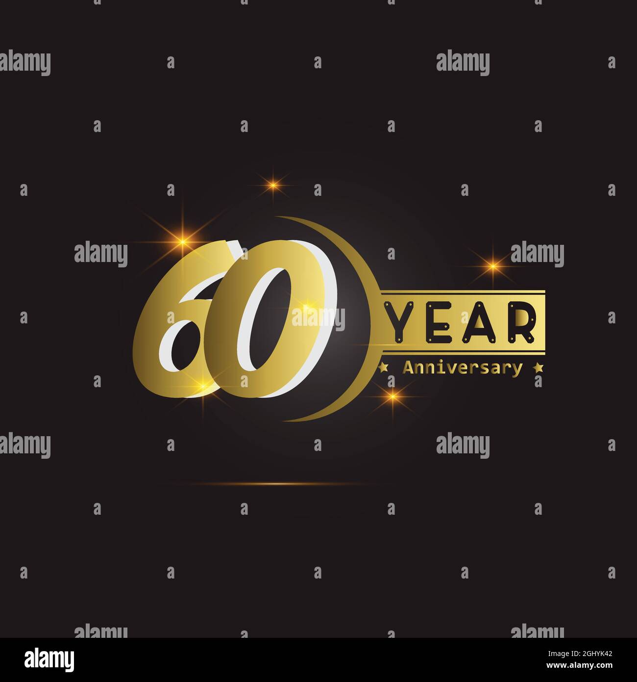Elegant 60th anniversary logo hi-res stock photography and images - Alamy