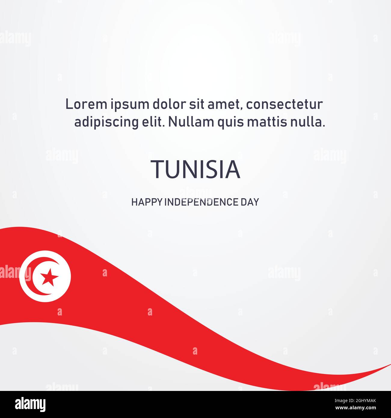 Happy Independence Day Tunisia 20 March vector illustrations with flags and patriotic element. for banners, greetings, posters, brochures, card, templ Stock Vector