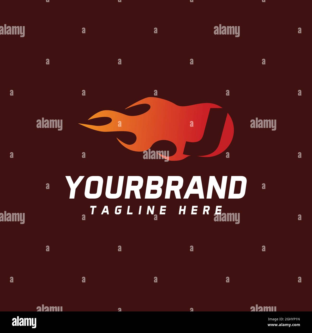 Fire J Letter Logo Design Elements with vector illustration Stock Vector