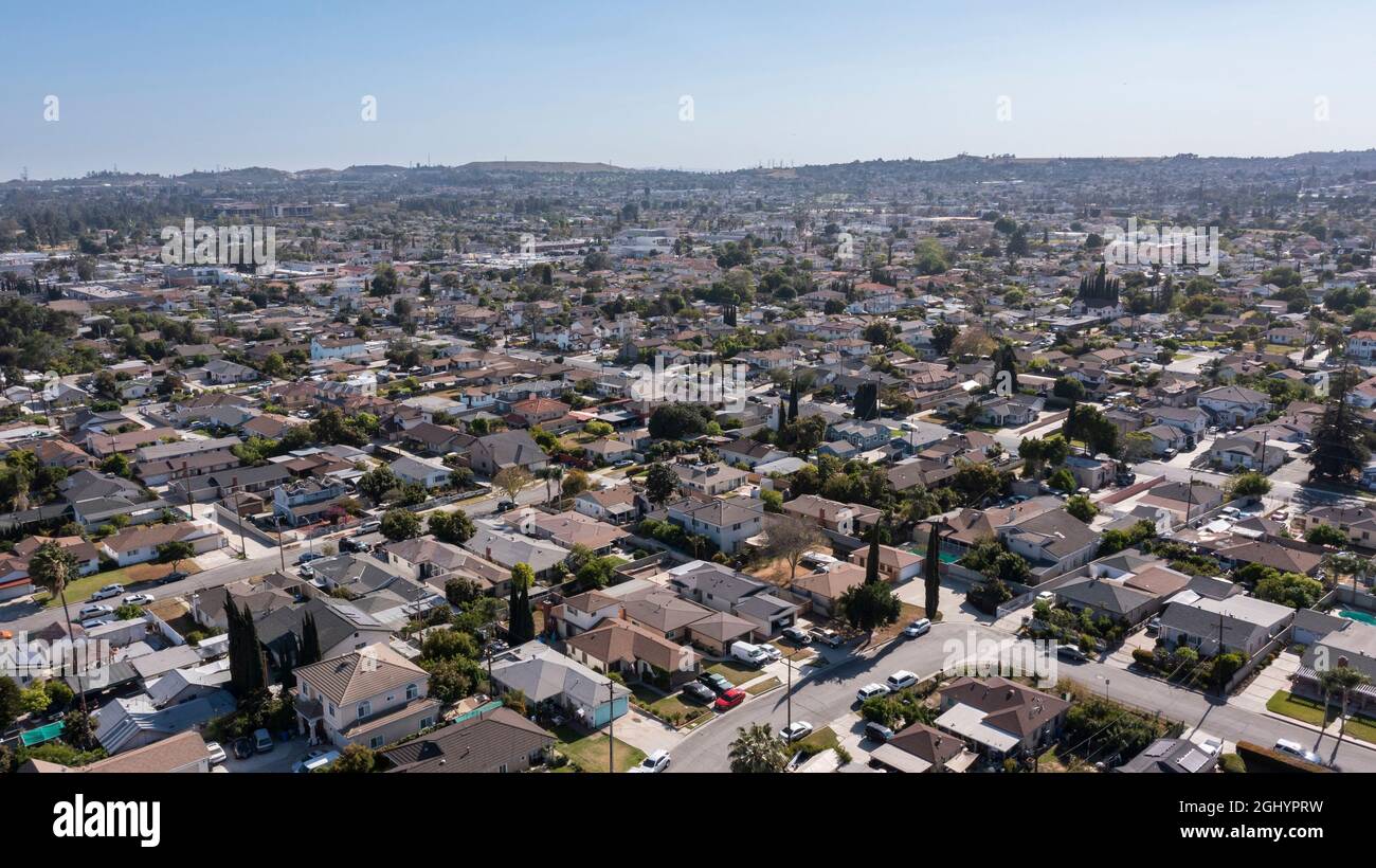 Daytime aerial city view of Rosemead, California, USA Stock Photo Alamy
