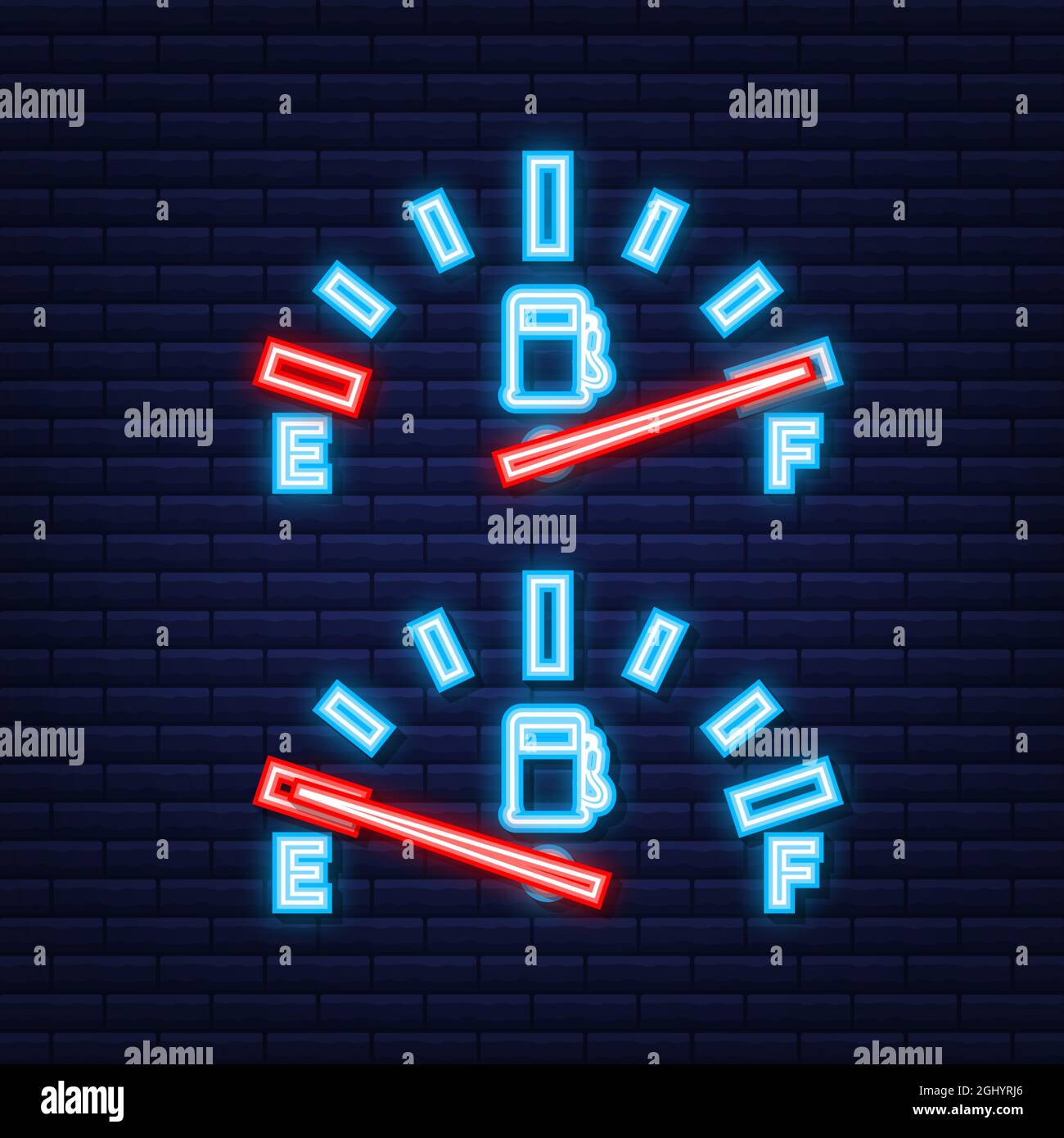Fuel indicator. Illustration on Black background for design ,Empty ...