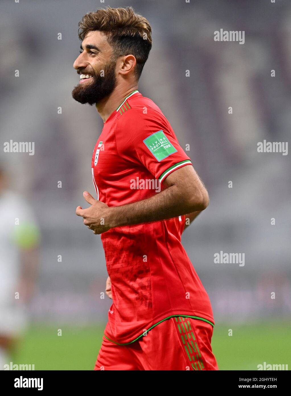 Iraq National Football Team players in action during a match in 2021