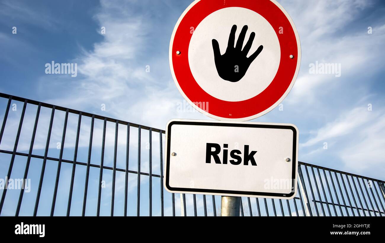 Street Sign the Direction Way to Security versus Risk Stock Photo - Alamy