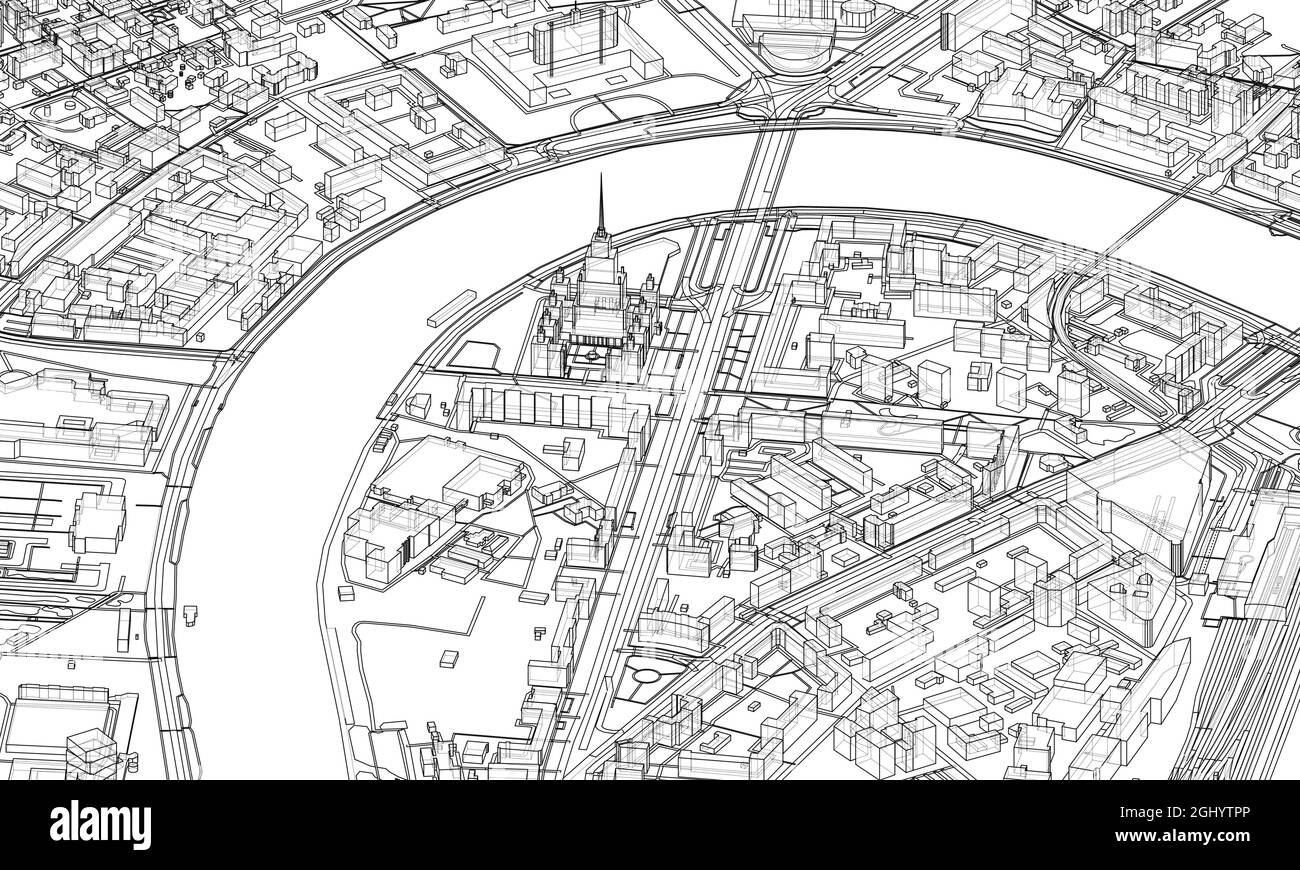 Urban modern landscape. Vector Stock Vector Image & Art - Alamy
