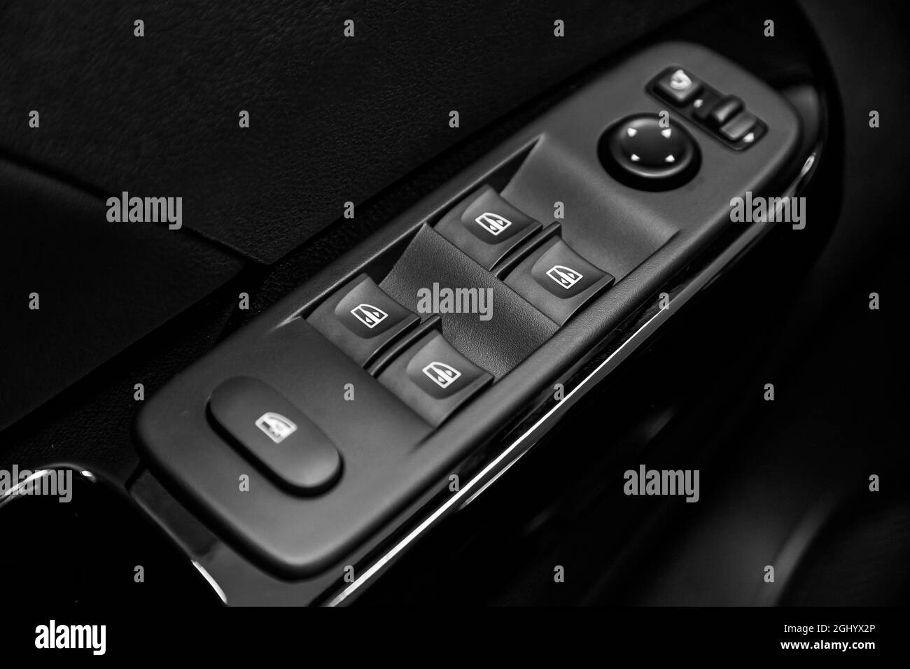 Car dashboard buttons Black and White Stock Photos & Images Alamy