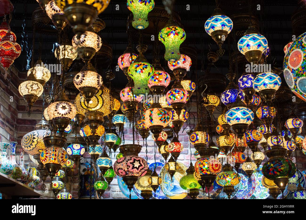 Turkish mosaic chandelier hi-res stock photography and images - Alamy