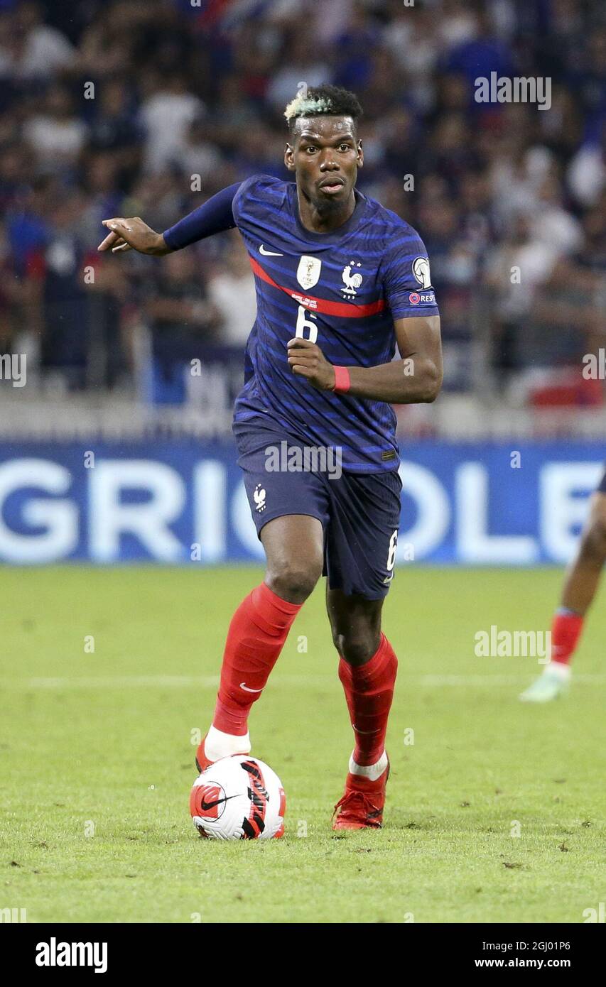 Paul Pogba of France during the FIFA World Cup Qatar 2022, Qualifiers, Group D football match between France and Finland on September 7, 2021 at Groupama stadium in Decines-Charpieu near Lyon, France