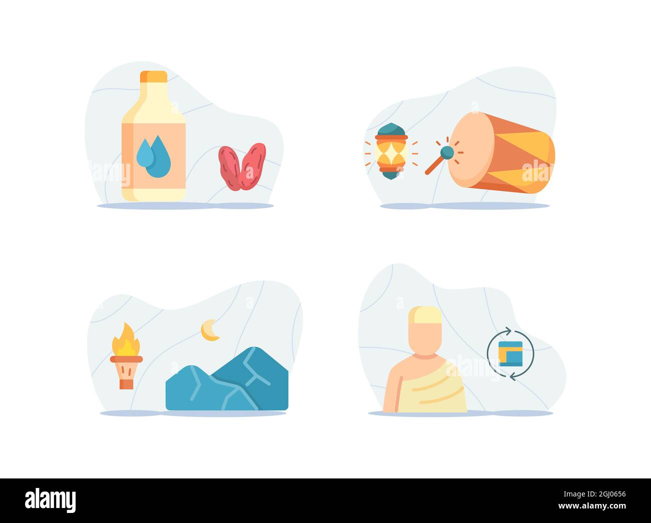 sacrifice set collection package white isolated background with modern flat cartoon style vector design illustration Stock Photo