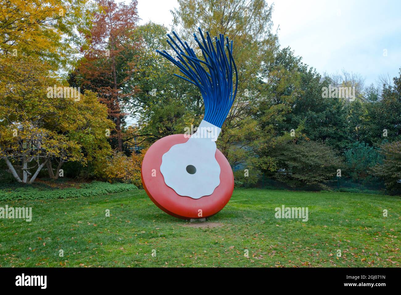 The sculpture, Typewriter Eraser, by Claes Oldenburg and Coosje van