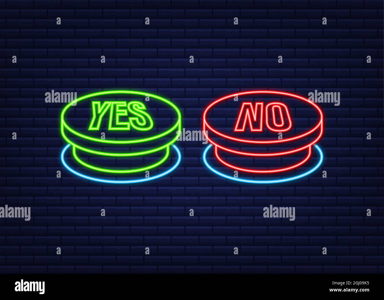 Yes and No button. Feedback concept. Positive feedback concept