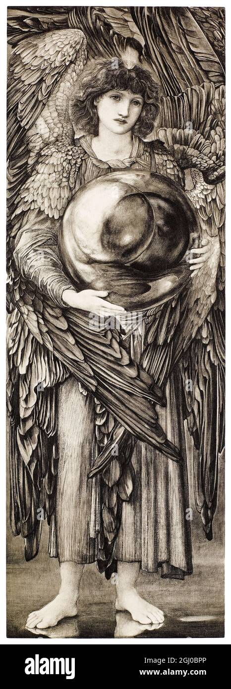 Days of Creation: the First Day (Dalziels' Bible Gallery'), print by Edward Burne Jones, 1870-1876 Stock Photo