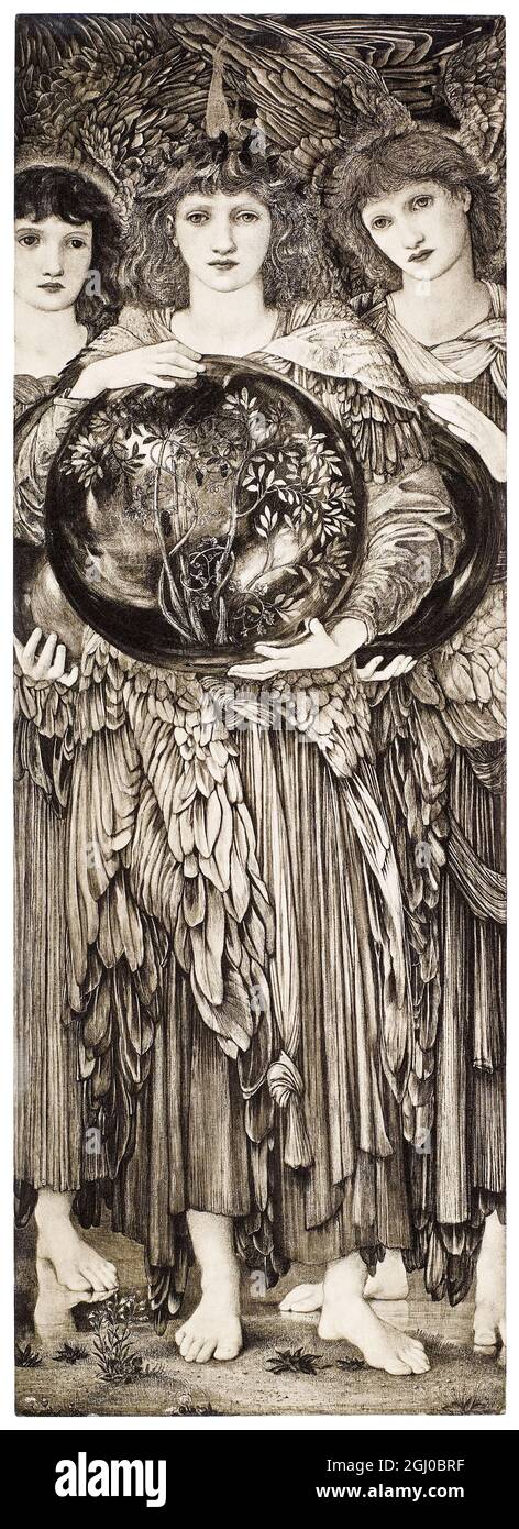 Days of Creation: the Third Day (Dalziels' Bible Gallery), print by Edward Burne Jones, 1870-1876 Stock Photo