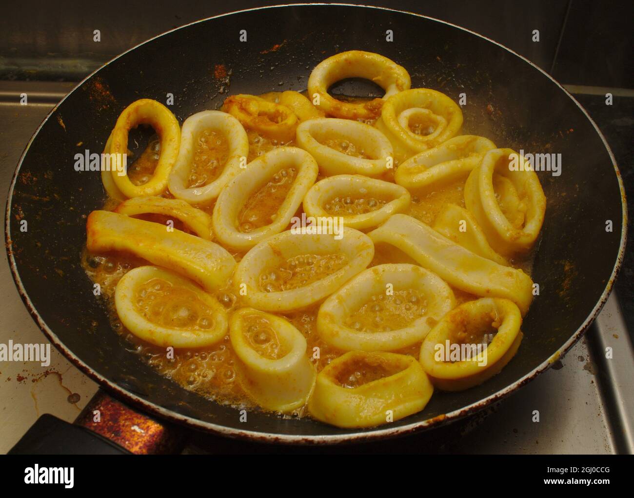 Fried squid rings Stock Photo - Alamy