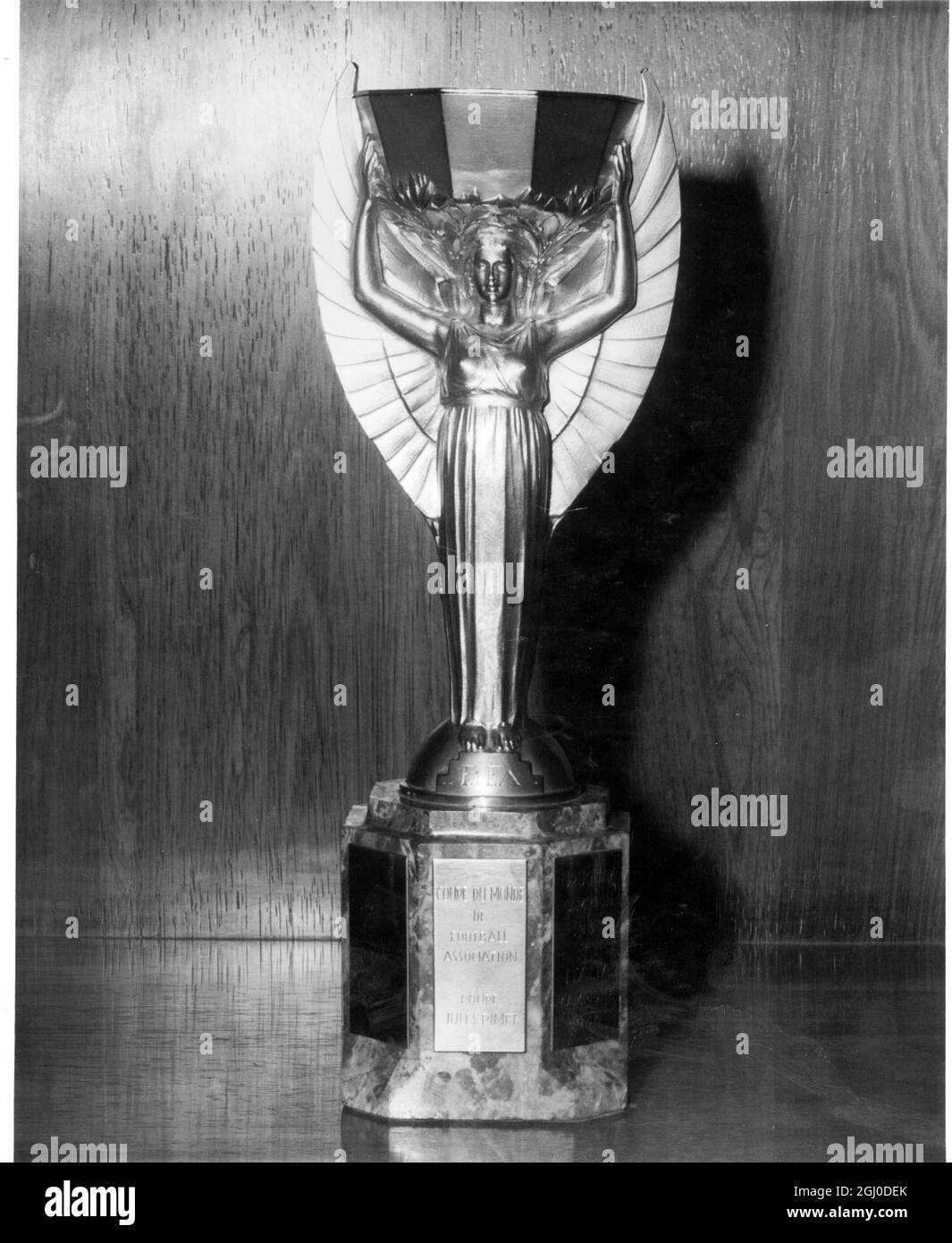 The Jules Rimet Trophy. 5th January 1966. Stock Photo