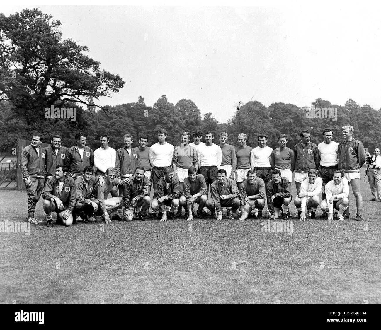 Twenty seven members of the England World Cup party undergo special training at the Lillishall training centre, Shropshire. 10th June 1966. Stock Photo
