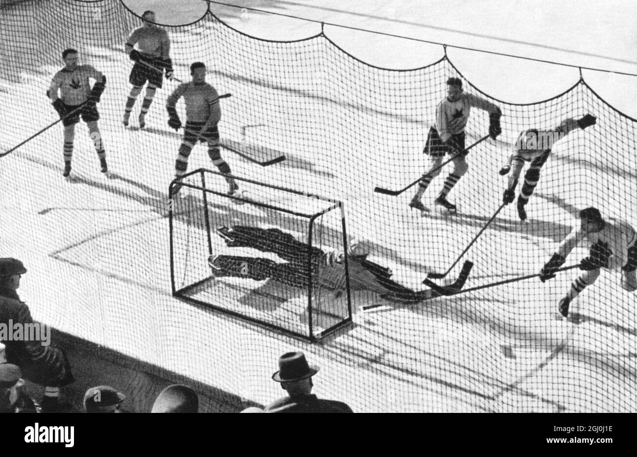 Olympics ice hockey game CanadaAustria ©TopFoto Stock Photo Alamy