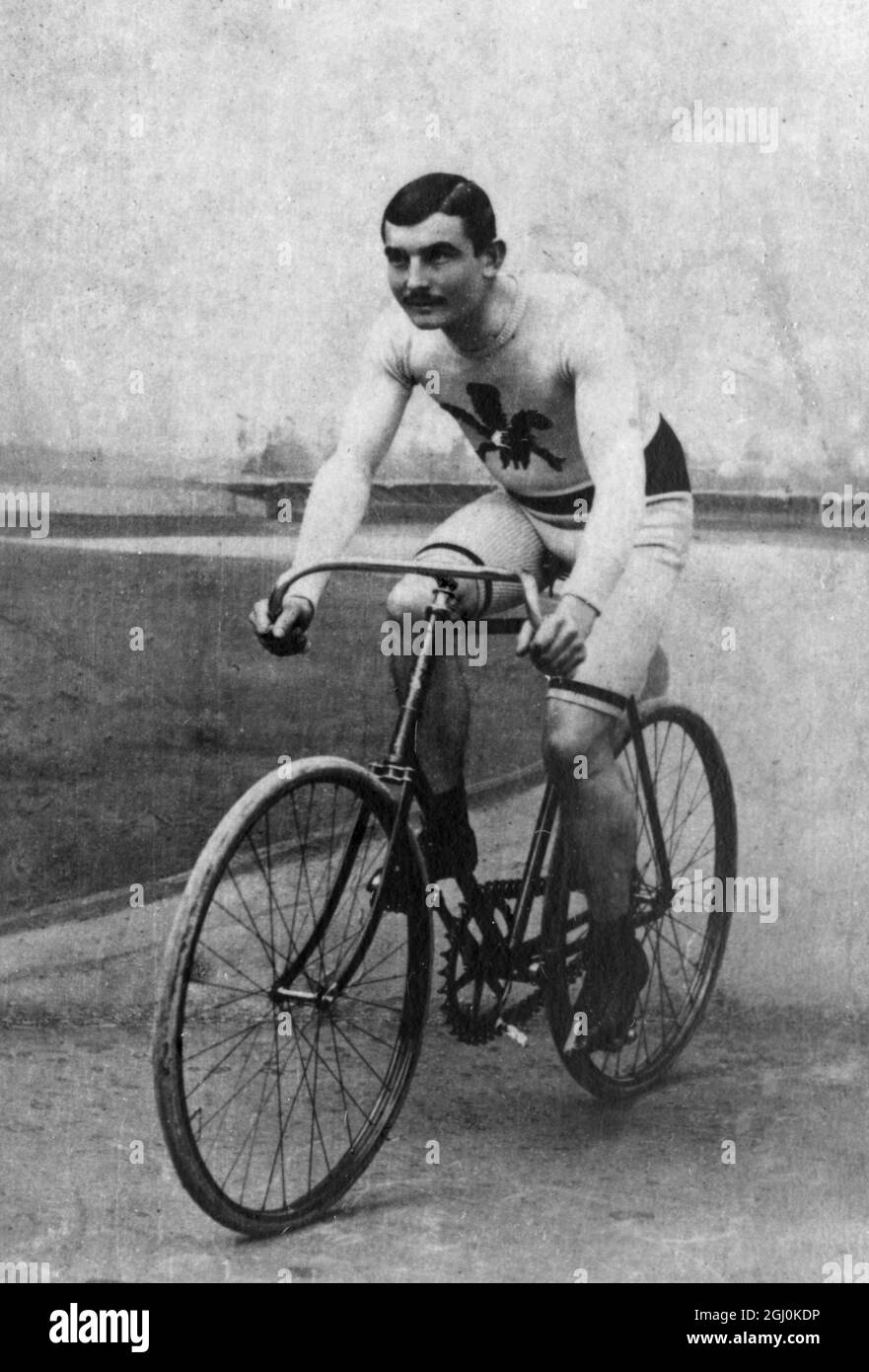 Arthur Linton (1872-96) - During the golden age of cycling Aberaman produced no less than four world class cyclists of which Arthur Linton of the three Linton brothers became World Champion. 1893 signed as a professional to ride a Gladiator cycle. 1894 defeated French champion. Alberman called him Champion Cyclist of the World. 1896 won the Bordeaux to Paris race. 1896 died of typhoid fever. ©TopFoto Stock Photo