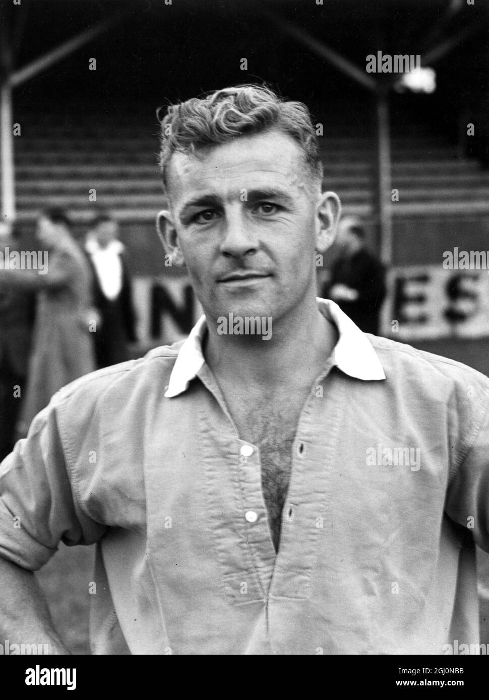 Gravesend and Northfleet FC footballer Joe Thompson 1957 Stock Photo