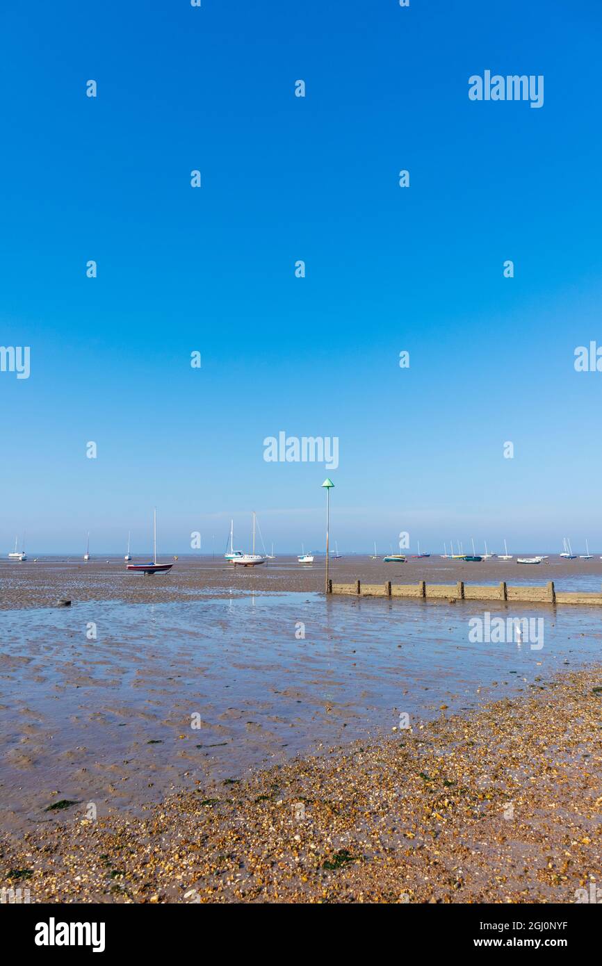 Tide out at Thorpe Bay looking towards SouthendonSea on a very sunny