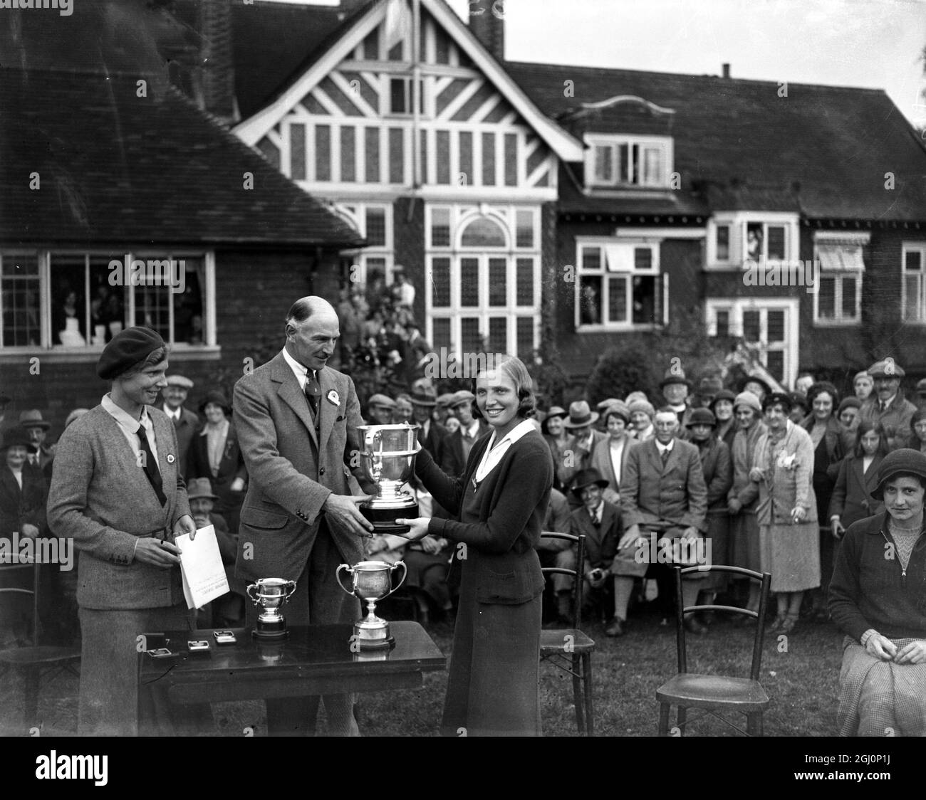 Miss Diana Fishwick wins the Women ' s Golf Championships . Stock Photo