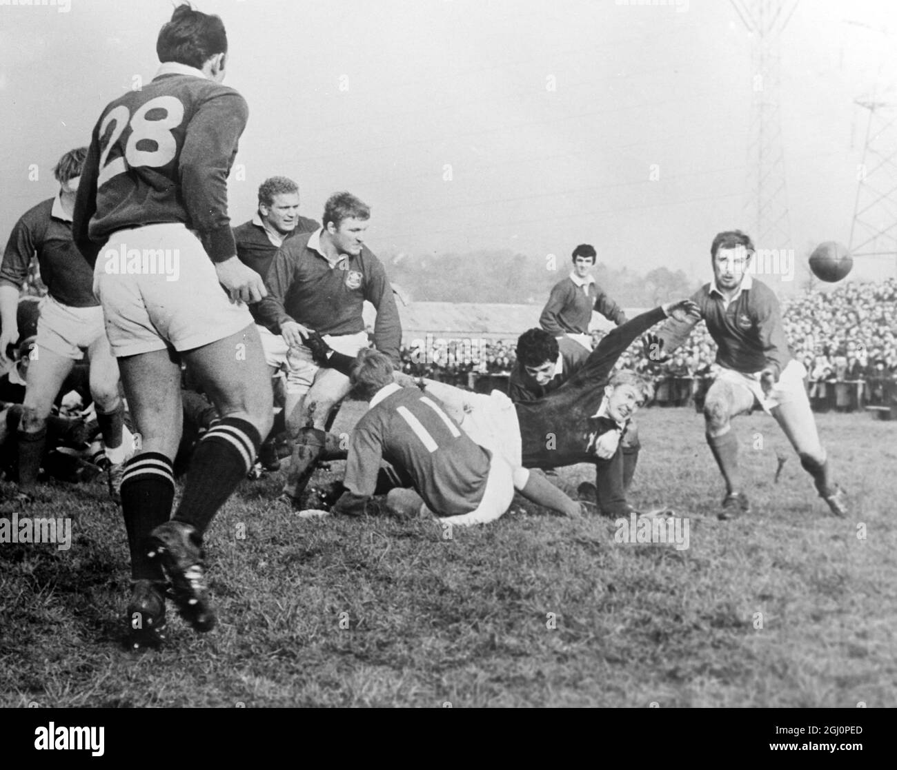 In a dramatic start at Stradey Park , Llanelli , Wales , Dawie De