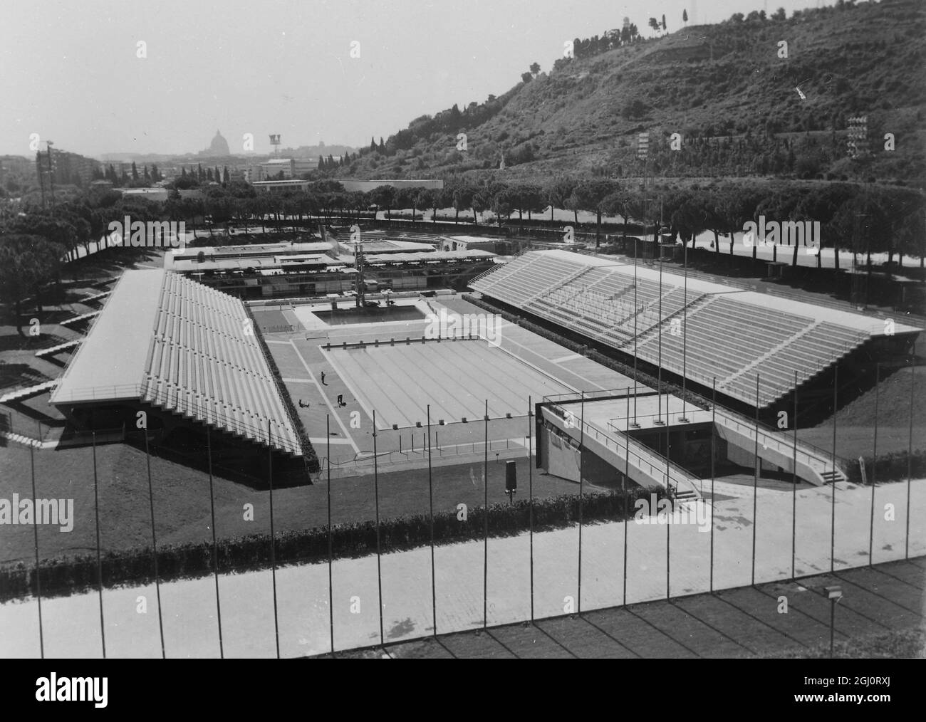 THE OLYMPIC SWIMMING POOL FOR THE 1960 ROME OLYMPICS . 4 JANUARY 1960 Stock  Photo - Alamy, image size:1300x1014
