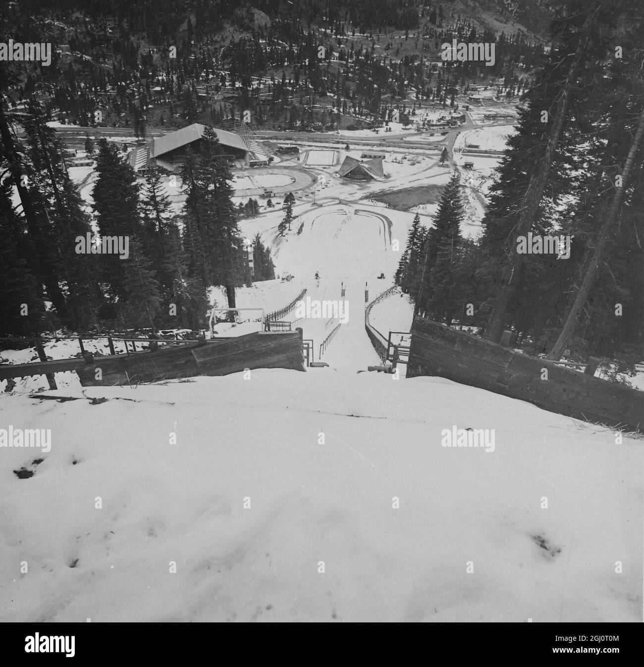WINTER OLYMPICS SKI JUMP AT SQUAW VALLEY 11 JANUARY 1960 Stock Photo